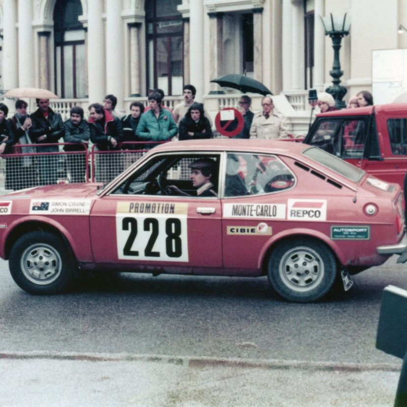 Simon Crane and John Birrell at the Monte Carlo start